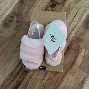 UGG toddler pink fluff Yeah slides